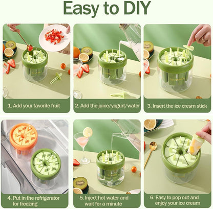 Reusable DIY 8 Pieces Ice Pop Mould - JSM