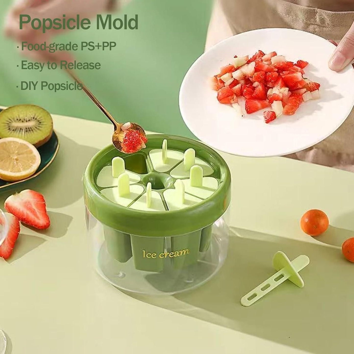 Reusable DIY 8 Pieces Ice Pop Mould - JSM
