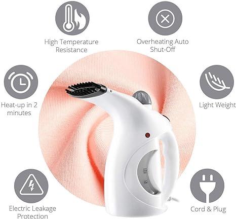 Fast Heat-up Portable Handheld Garment/Facial Vapor Steamer Iron Brush for Home and Travel Handy